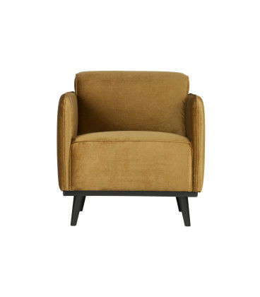 Fauteuil Statement Velours Miel