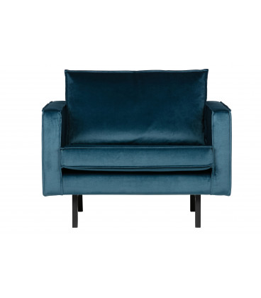 Fauteuil Rodéo Velvet Bleu