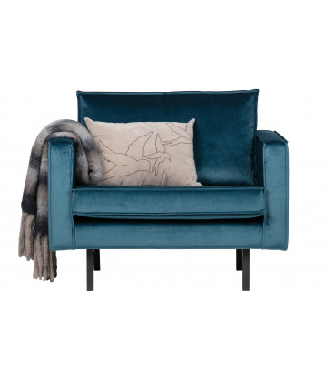 Fauteuil Rodéo Velvet BleuWOOOD by De Eekhoorn