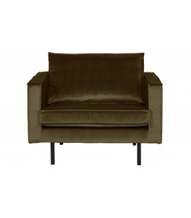 Fauteuil Rodéo Velvet Vert ChasseurWOOOD by De Eekhoorn