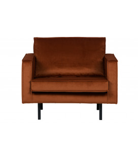 Fauteuil Rodéo Velvet Rouille