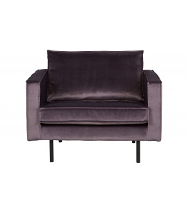 Fauteuil Rodéo Velvet Gris Foncé
