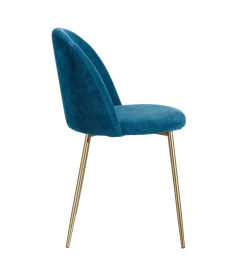 Chaise Corduroy Gold Velours Côtelé Bleue Chaise Corduroy Gold Velours Côtelé Bleue