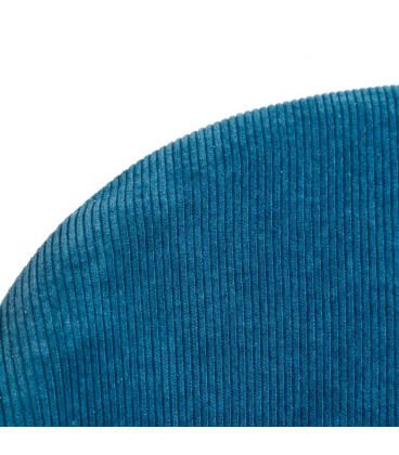 Chaise Corduroy Gold Velours Côtelé Bleue