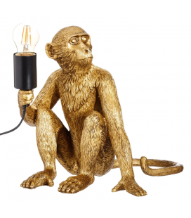 Lampe Singe Dorée