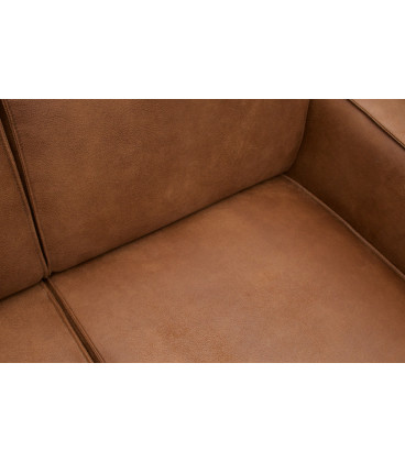 Canapé d'Angle Gauche Statement Cognac Cuir RecycléWOOOD by De Eekhoorn