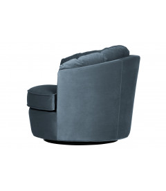 Fauteuil Pivotant Carroussel Velours BleuWOOOD by De Eekhoorn