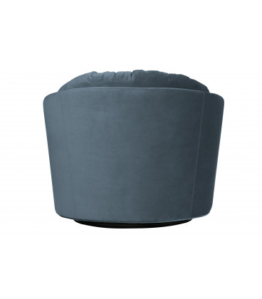 Fauteuil Pivotant Carroussel Velours BleuWOOOD by De Eekhoorn