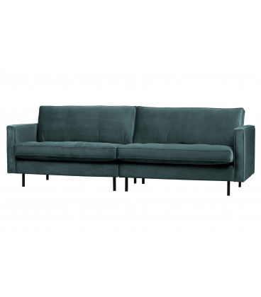 Canapé Rodéo Classic 3 Places XL Velvet Teal Bleu Canard MatelasséWOOOD by De Eekhoorn