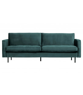 Canapé Rodéo Classic 2.5 Places Velvet Teal Bleu Canard MatelasséWOOOD by De Eekhoorn