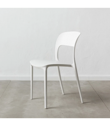 Lot de 4 Chaises Sole Empilables Blanches