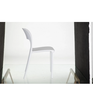 Lot de 4 Chaises Sole Empilables Blanches