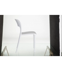 Lot de 4 Chaises Sole Empilables Blanches