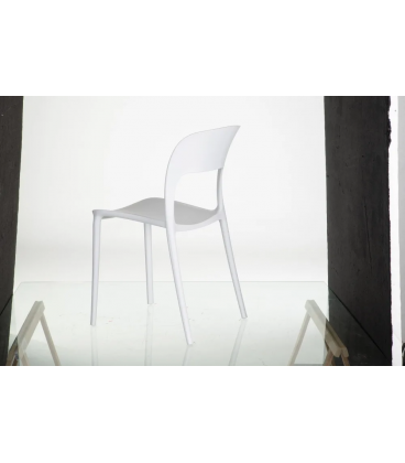 Lot de 4 Chaises Sole Empilables Blanches