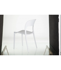 Lot de 4 Chaises Sole Empilables Blanches