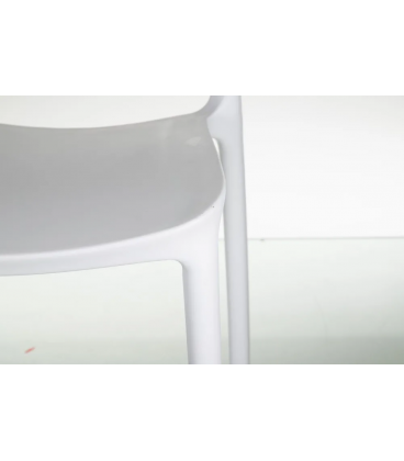 Lot de 4 Chaises Sole Empilables Blanches