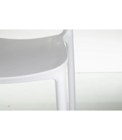 Lot de 4 Chaises Sole Empilables Blanches
