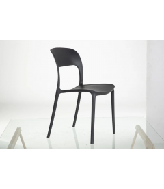 Lot de 4 Chaises Sole Empilables Gris foncé Lot de 4 Chaises Sole Empilables Gris foncé