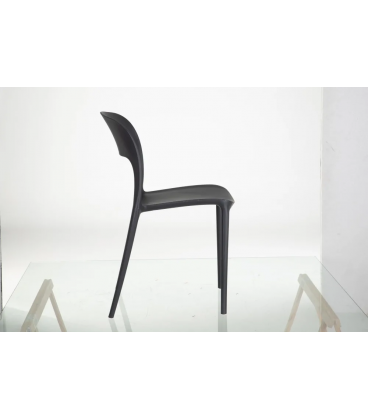 Lot de 4 Chaises Sole Empilables Gris foncé