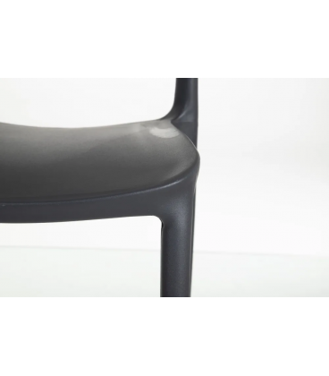 Lot de 4 Chaises Sole Empilables Gris foncé