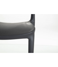 Lot de 4 Chaises Sole Empilables Gris foncé Lot de 4 Chaises Sole Empilables Gris foncé