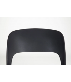 Lot de 4 Chaises Sole Empilables Gris foncé Lot de 4 Chaises Sole Empilables Gris foncé