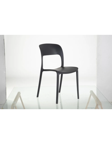 Lot de 4 Chaises Sole Empilables Gris foncé