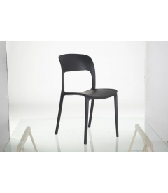 Lot de 4 Chaises Sole Empilables Gris foncé Lot de 4 Chaises Sole Empilables Gris foncé