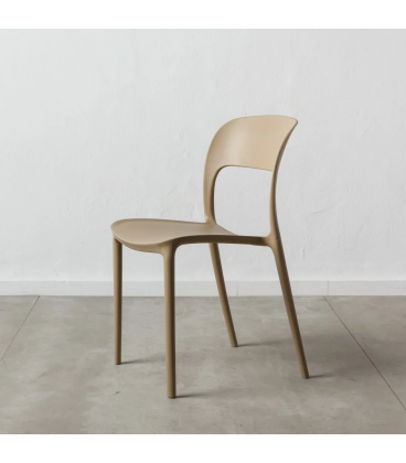 Lot de 4 Chaises Sole Empilables Beige