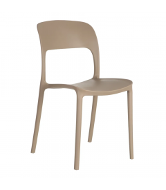 Lot de 4 Chaises Sole Empilables Beige Lot de 4 Chaises Sole Empilables Beige