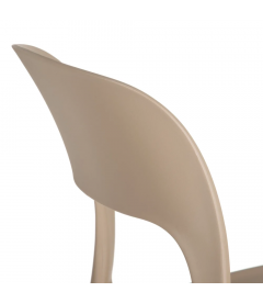 Lot de 4 Chaises Sole Empilables Beige Lot de 4 Chaises Sole Empilables Beige