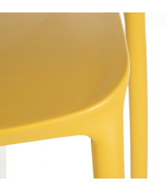 Lot de 4 Chaises Sole Empilables Jaune Lot de 4 Chaises Sole Empilables Jaune