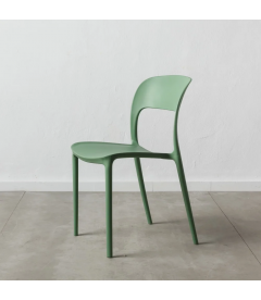 Lot de 4 Chaises Sole Empilables Vert Lot de 4 Chaises Sole Empilables Vert
