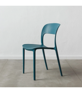 Lot de 4 Chaises Sole Empilables Bleu 2