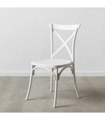 Lot de 4 Chaises Bistrot Blanc