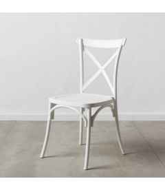 Lot de 4 Chaises Bistrot Blanc Lot de 4 Chaises Bistrot Blanc