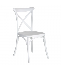 Lot de 4 Chaises Bistrot Blanc Lot de 4 Chaises Bistrot Blanc