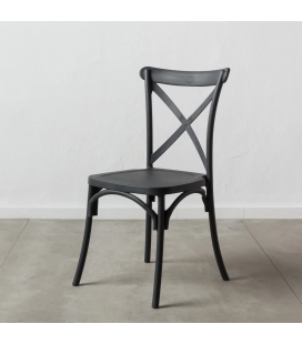 Lot de 4 Chaises Bistrot Gris Foncé 2