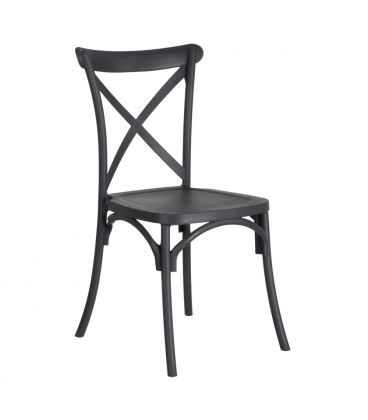 Lot de 4 Chaises Bistrot Gris Foncé