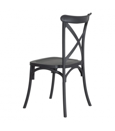 Lot de 4 Chaises Bistrot Gris Foncé