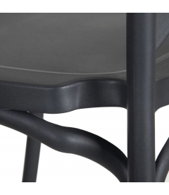 Lot de 4 Chaises Bistrot Gris Foncé