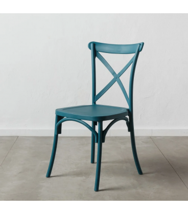 Lot de 4 Chaises Bistrot Bleu