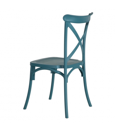 Lot de 4 Chaises Bistrot Bleu