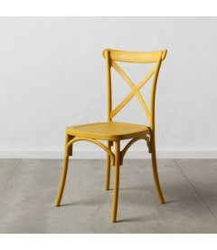 Lot de 4 Chaises Bistrot Jaune Lot de 4 Chaises Bistrot Jaune