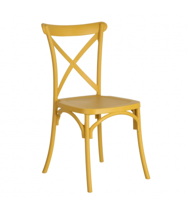 Lot de 4 Chaises Bistrot Jaune