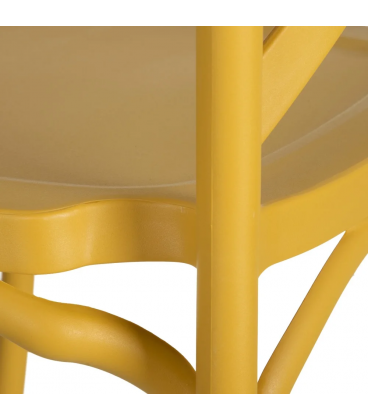 Lot de 4 Chaises Bistrot Jaune