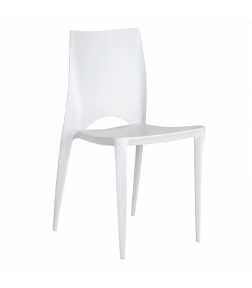 Lot de 4 Chaises Galaxy Empilables Blanc