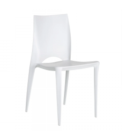 Lot de 4 Chaises Galaxy Empilables Blanc Lot de 4 Chaises Galaxy Empilables Blanc