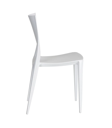 Lot de 4 Chaises Galaxy Empilables Blanc