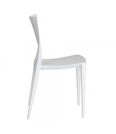 Lot de 4 Chaises Galaxy Empilables Blanc Lot de 4 Chaises Galaxy Empilables Blanc